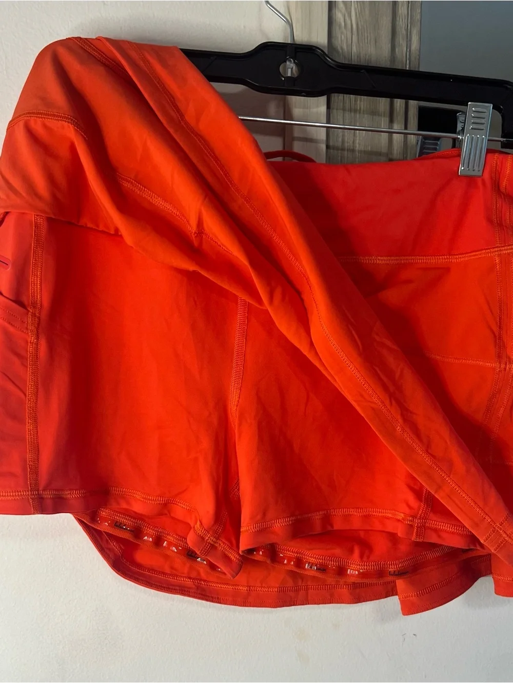 lululemon Orange Athletic Skort with Built-In Liner